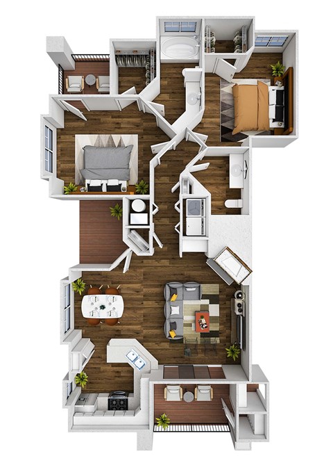 The Bluffs at Highlands Ranch Apartments in Highlands Ranch, Colorado Redstone Floor Plan